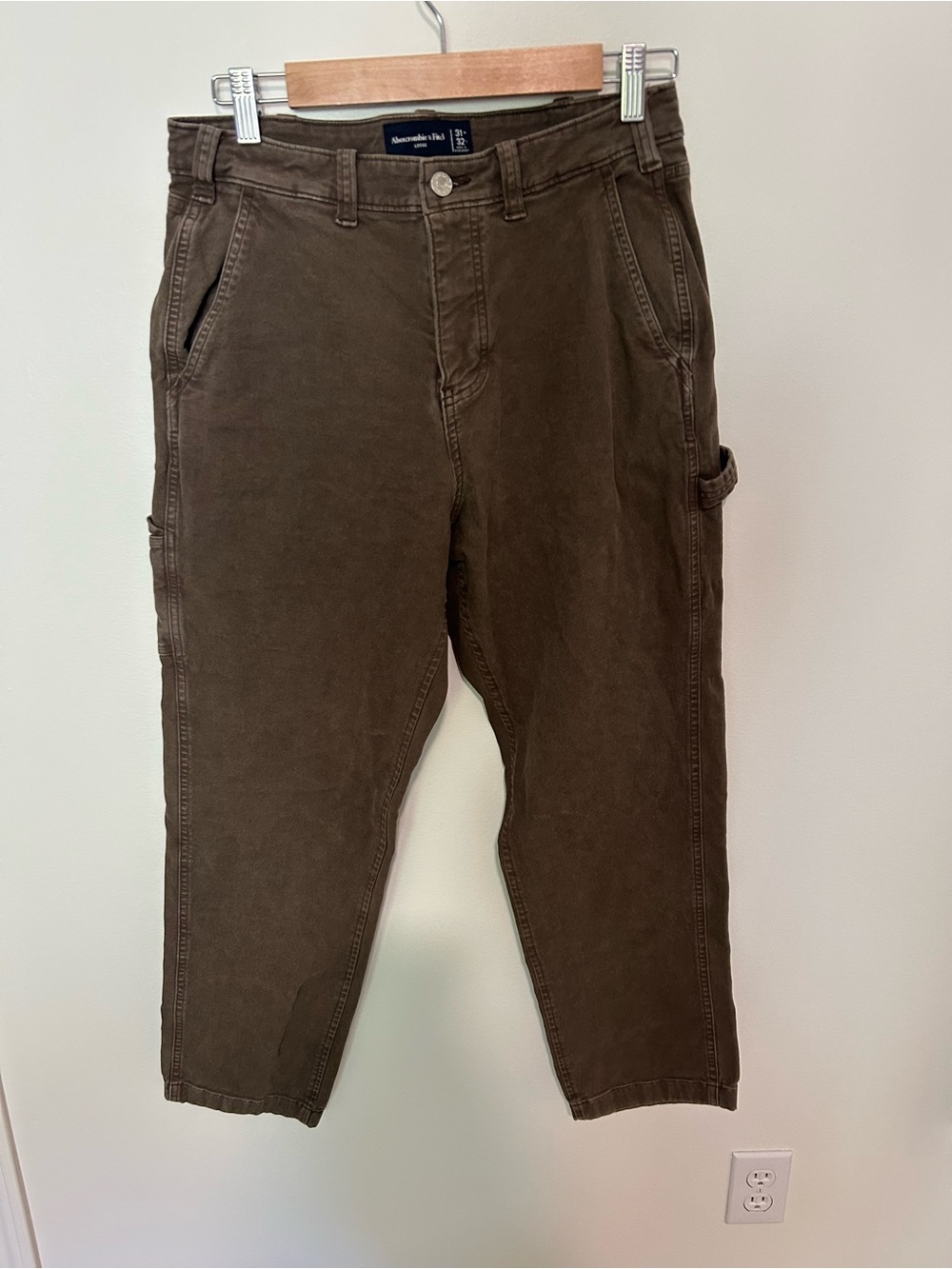 Men's Abercrombie & Fitch Loose Workwear Pant Brown Size 31 X 32
